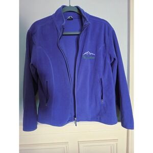 🐣 DIMCO Apparel Purple Fleece Jacket Logo Zip Up Women's Size L